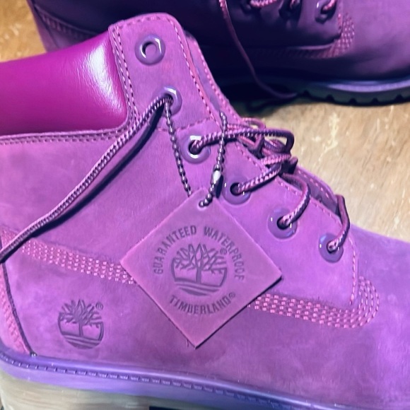 Timbaland purple suede combat boot NWOT - Picture 6 of 7